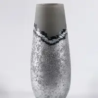 Ваза &laquo;Омега&raquo;, h=26 см, стекло, светло-серая