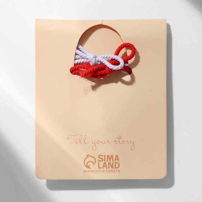 Браслеты &laquo;Неразлучники&raquo; ассоль, клоун и шары, цвет бело-красный