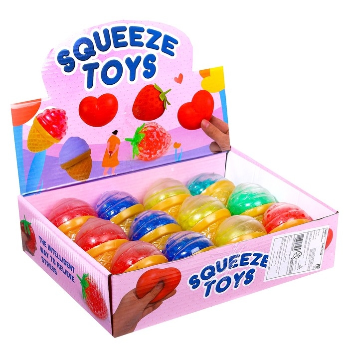 Мялка &laquo;Мороженое&raquo; с гидрогелем, цвета МИКС