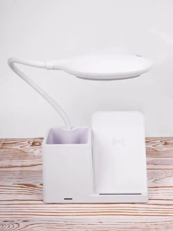 Лампа с органайзером и беспроводной зарядкой writeLight, ver. 2, белая