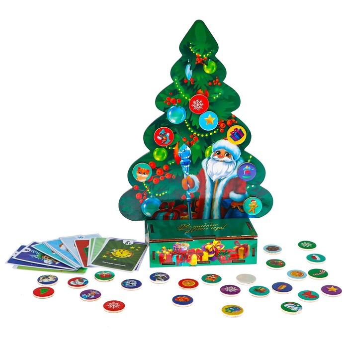 Настольная развивающая игра на новый год &laquo;Магнитная ёлка новогодняя&raquo;