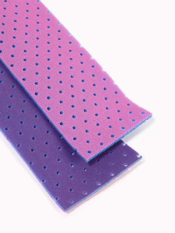 Стельки для обуви, дышащие, для вырезания, в рулоне, 150&times;9 см, фиолетовый/розовый