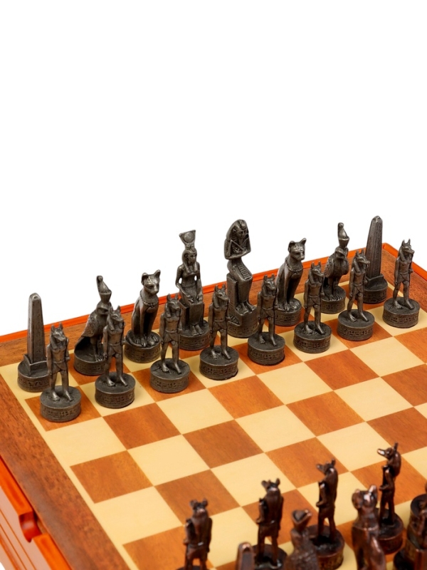 Шахматы "Древний Египет", настольная игра, 36 х 36 см, король h-8 см, пешка h-6 см