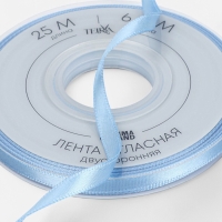 Лента атласная двухсторонняя №332 6мм*25&plusmn;1м небесно-голубой TR