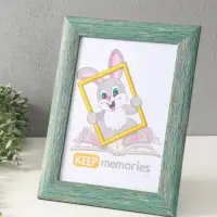 Фоторамка для фото 21х30 см (с ножкой) "Luxe Elegance" пластик, морской, (пластик экран)