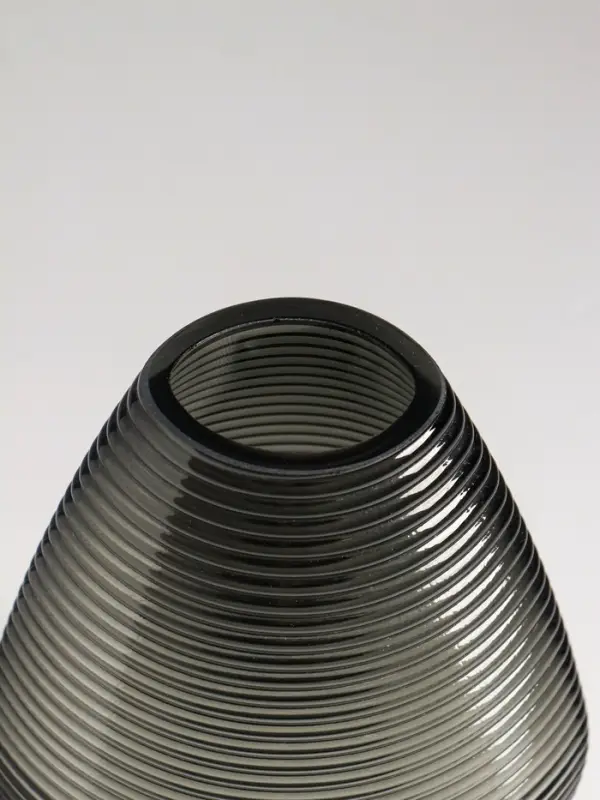 Ваза стекло настольная "Хэдли" 19,5х13,5 см, серо- зеленый