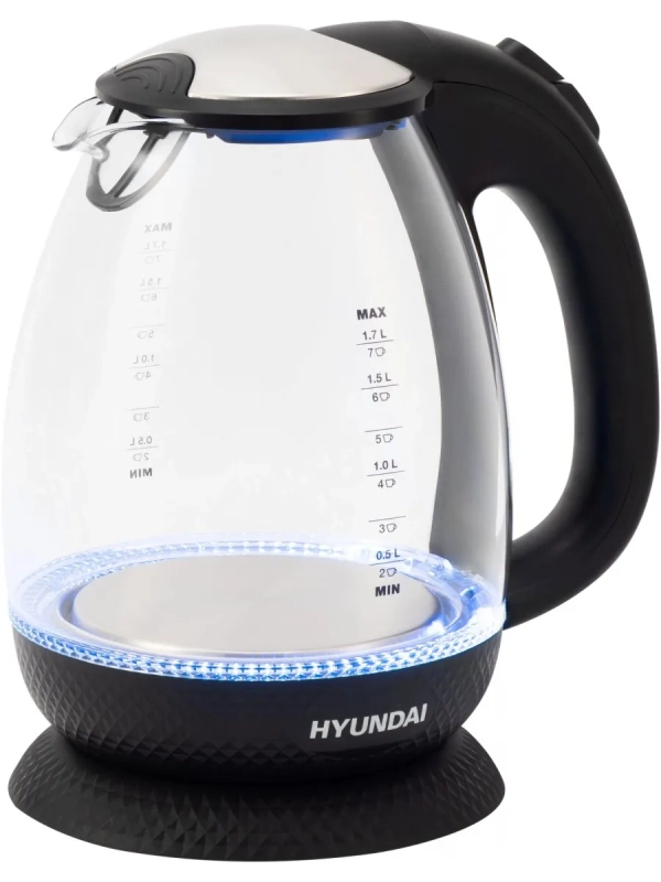 Чайник HYK-G3804 1,7л 2200Вт черный (стекло)