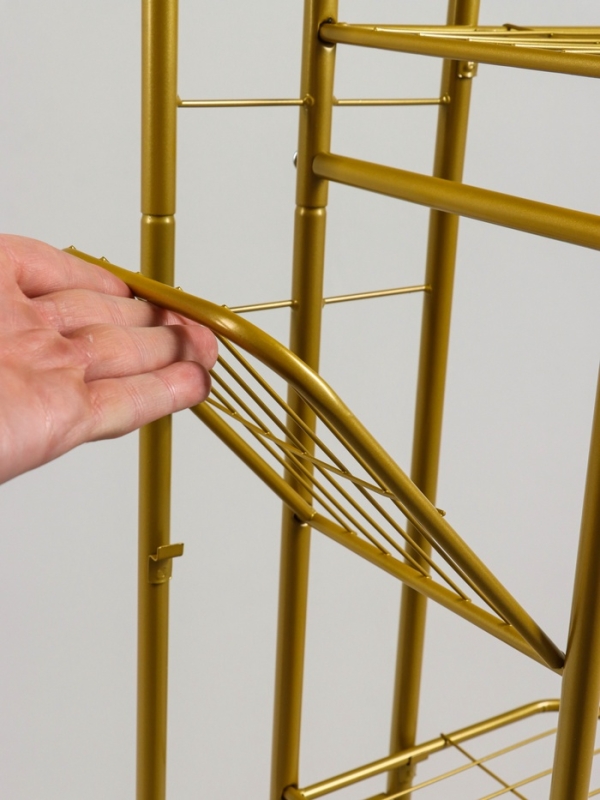 Подставка для цветов Greengo, 6 полок, 44 &times; 22 &times; 105 см, напольная, металл, цвет золотой