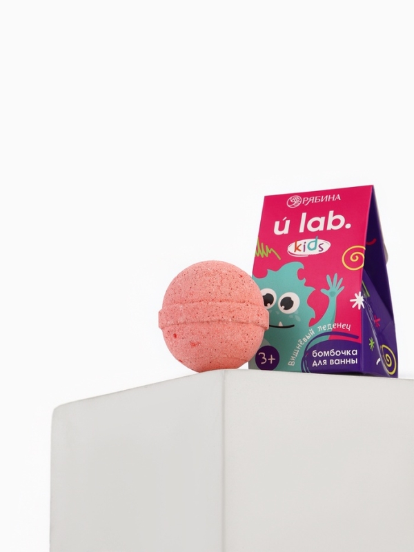 Детский бурлящий шар &laquo;Монстрики&raquo;, аромат вишнёвый леденец 40 г, URAL LAB