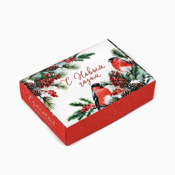 Коробка подарочная новогодняя складная &laquo;Счастья в Новом году&raquo;, 21 х 15 х 5 см, Новый год