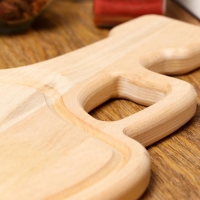 Доска разделочная и сервировочная "Бутыль" с желобом для стока, МАССИВ, 35&times;25&times;2 см