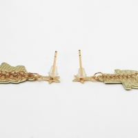 Новый год! Серьги &laquo;Новогодние&raquo; висячие, пингвин, цветные в золоте