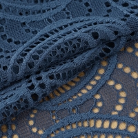 Кружевная эластичная ткань, 180 мм &times; 2,7 &plusmn; 0,5 м, цвет синий