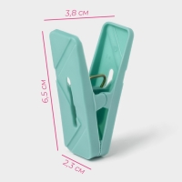 Прищепки бельевые Доляна, 20 шт, верёвка бельевая 13 м, 6,5&times;2,3 см, ширина низа 3,8 см