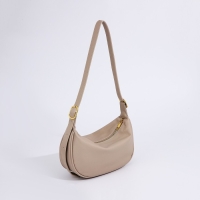 Сумка-багет на молнии, цвет бежевый