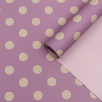 Пленка двухсторонняя "Горох крупный", сиреневый 0,58 х 10 м