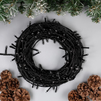 Гирлянда &laquo;Нить&raquo; 20 м, IP20, тёмная нить, 200 LED, свечение мульти, 8 режимов, 220 В