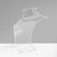 Бюст для украшений, 13,5&times;10,5&times;20 см, h=20 см, цвет прозрачный, глянцевый