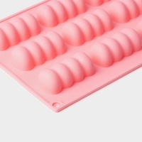 Форма для выпечки Доляна &laquo;Сладости. Бабл&raquo;, силикон, 12 ячеек, 28&times;16&times;2 см, цвет розовый