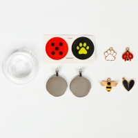 Набор &laquo;Создай украшение. Леди божья коровка&raquo;, браслеты, кольца, бусы, 5 шармов. 7 видов бусин, наклейки, 5+