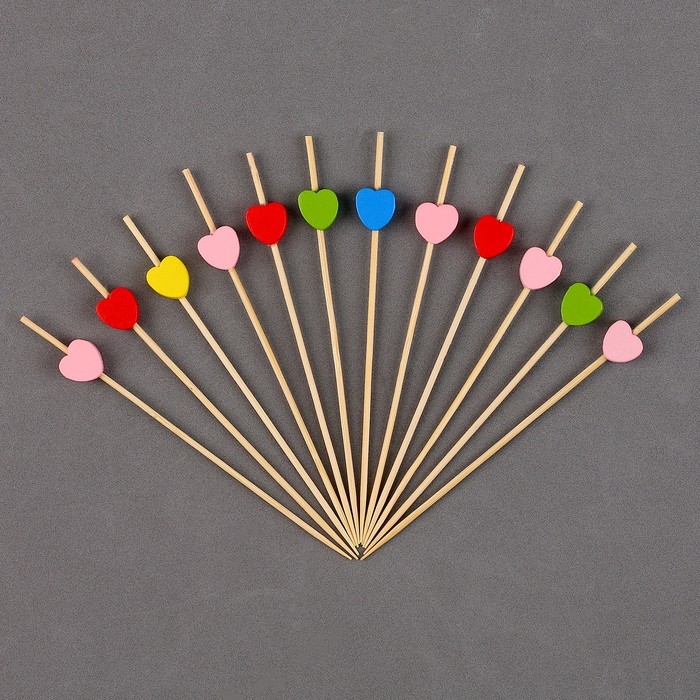 Шпажки &laquo;Сердца&raquo;, в наборе 12 шт.