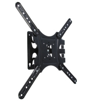 Кронштейн Luazon KrON-58, для ТВ, наклонно-поворотный, 14-55", 40-380 мм от стены, чёрный