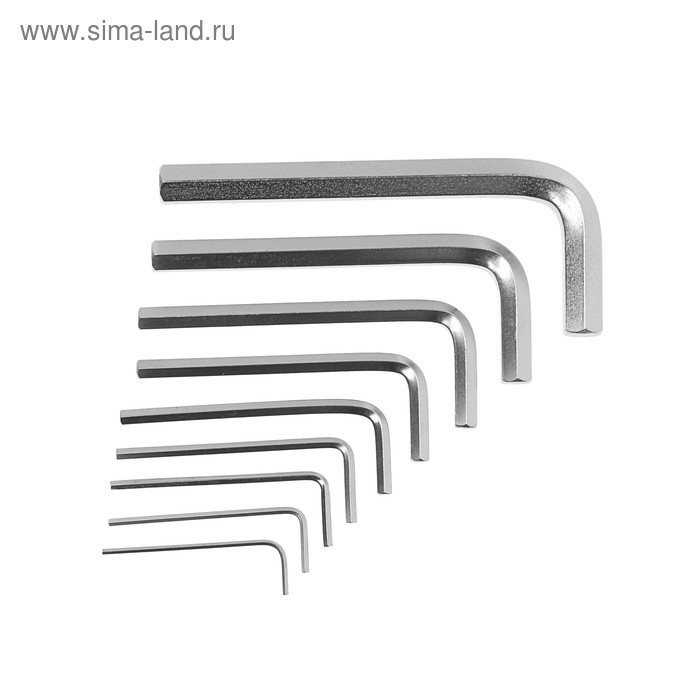 Набор ключей шестигранных ТУНДРА, CrV, 1.5 - 10 мм, 9 шт.