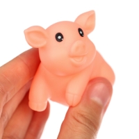 Набор резиновых игрушек для ванны &laquo;Зверята с кругом&raquo;, с пищалкой, 5 шт, виды МИКС, Крошка Я