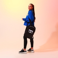 Рюкзак школьный текстильный &laquo;Аниме&raquo;, 46х30х10 см, вертикальный карман, цвет чёрный