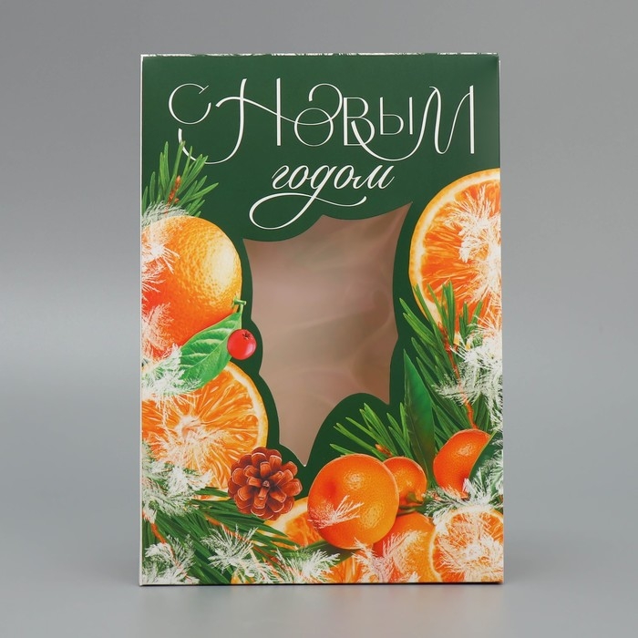 Коробка подарочная новогодняя складная &laquo;Зимние прянности&raquo;, 15 х 7 х 22 см, Новый год