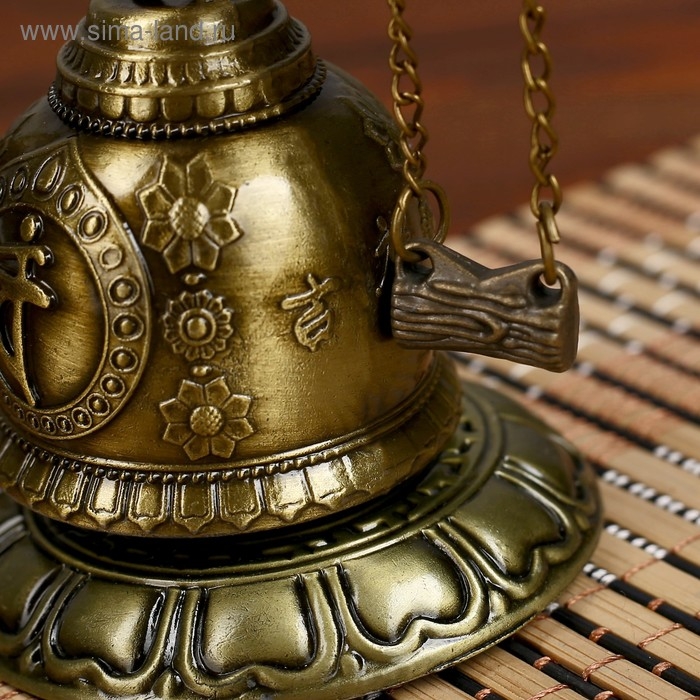 Колокол-гонг металл настольный "Будда" d=4,8 см 11,2х9,5х9,5 см