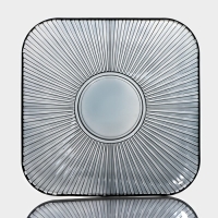 Набор стеклянной посуды &laquo;Мави&raquo;, 6 предметов: 2 миски 350 мл, 2 стакана 250 мл, салатник 800 мл, тарелка d=20,8 см, цвет серый