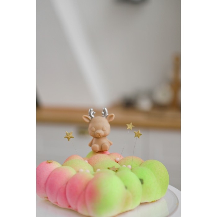 Молд новогодний &laquo;Оленёнок&raquo;, силикон, 6&times;3&times;6 см, прозрачный