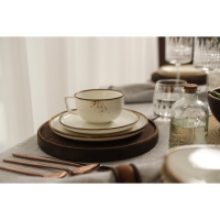 Тарелка фарфоровая обеденная Magistro &laquo;Церера&raquo;, d=20,3 см, цвет белый