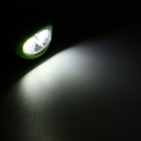 Фонарь налобный аккумуляторный, 5Вт, 1200 мАч, 120 лм, 2 режима, лазер, 5 х 6.5 см, зеленый