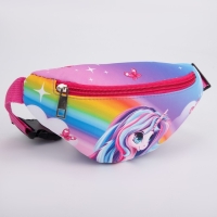Сумка детская для девочки поясная &laquo;Единорог&raquo; 20 см х 10 см х 6 см