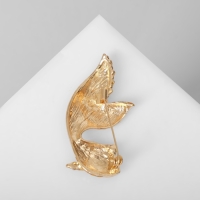 Брошь &laquo;Рыбка золотая&raquo;, цвет оранжевый в золоте