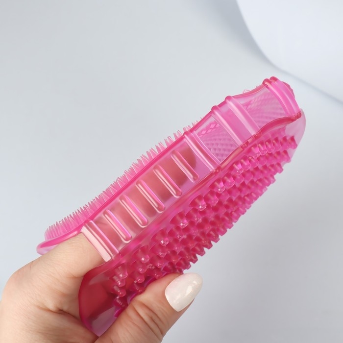 Массажёр антицеллюлитный &laquo;Варежка&raquo;, 15 &times; 11 &times; 2 см, с подвесом, цвет МИКС