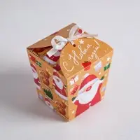 Бонбоньерка новогодняя &laquo;Санта&raquo;, 7,5 х 8 х 7,5 см, Новый год