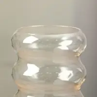 Ваза стекло настольная "Ширли" 24х10х10 см, прозрачный