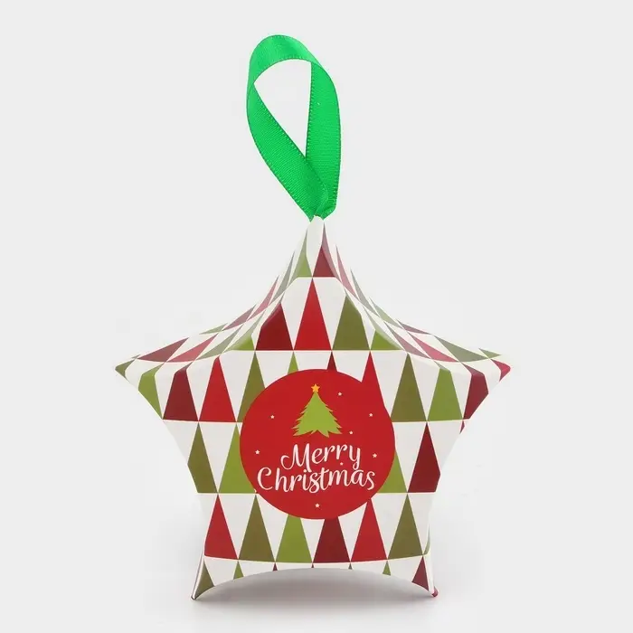 Подарочная коробка игрушка на ёлку складная &laquo;Звезда геометрия&raquo; 7&times;5.5&times;2 см