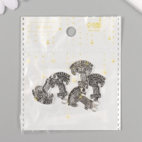 Металлический элемент, декоративная подвеска &laquo;Якорь: Морской флот&raquo; набор 5 шт 2х2,5 см