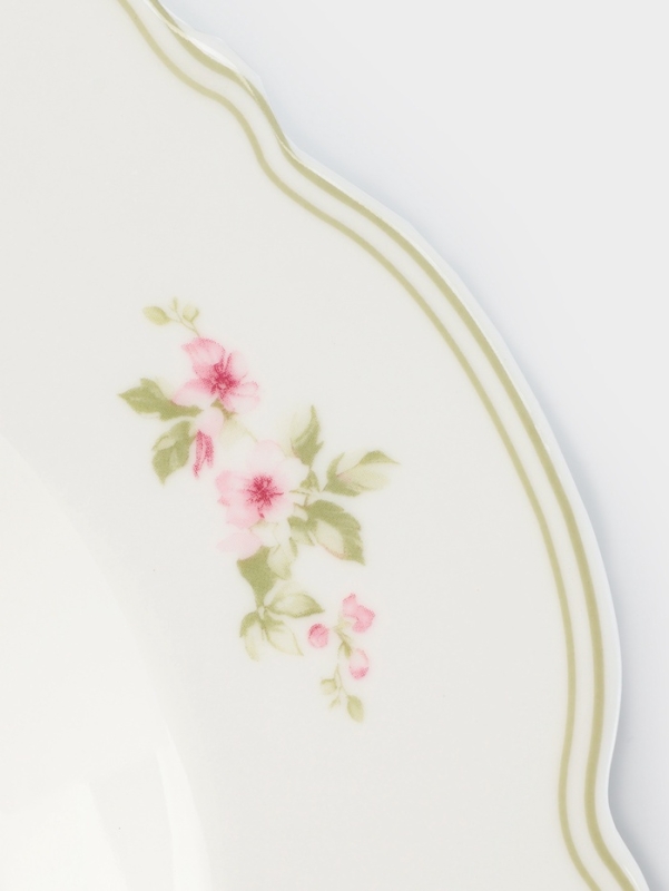 Тарелка глубокая WY Spring flowers, d=21.5 см, фарфор, белая