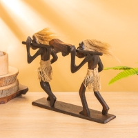 Сувенир &laquo;Аборигены с добычей&raquo;, 27&times;21&times;7 +/- 2 см, дерево