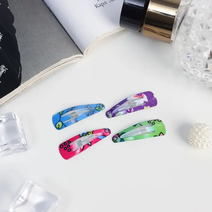 Невидимка для волос &laquo;Камилла&raquo;, набор 12 шт., лето колор, 3 см, МИКС