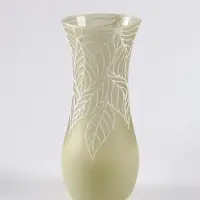 Ваза &laquo;Кармен&raquo; листопад, волна, h=26 см, стекло, бледно-зелёная