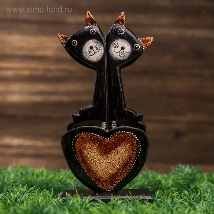 Интерьерный сувенир "Влюблённые котята" 20 см