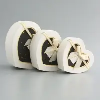 Набор коробок 3 в 1 сердца 22 х 20 х 9;  18.5 х 17 х 7.5; 16 х 14 х 6 см