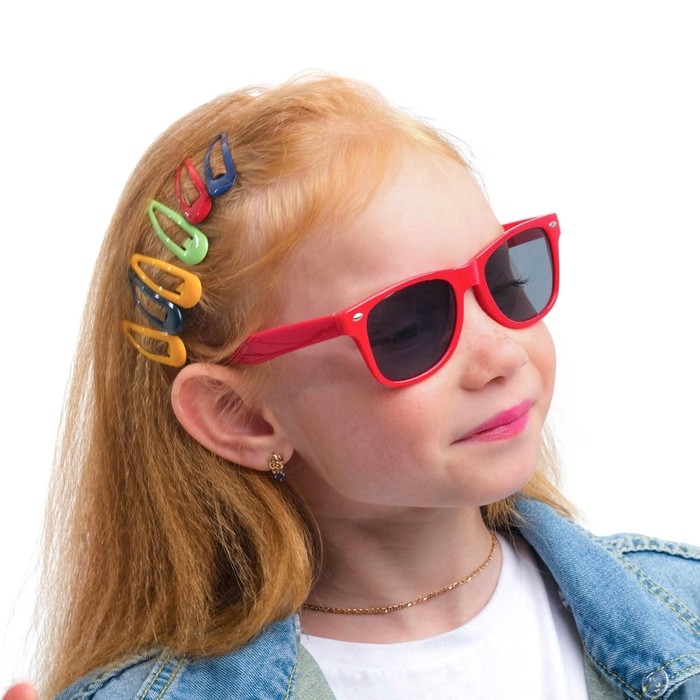 Очки солнцезащитные детские OneSun, uv 400, пружина, 12.7 х 2.6 х 4 см, линза 4 х 5.4 см