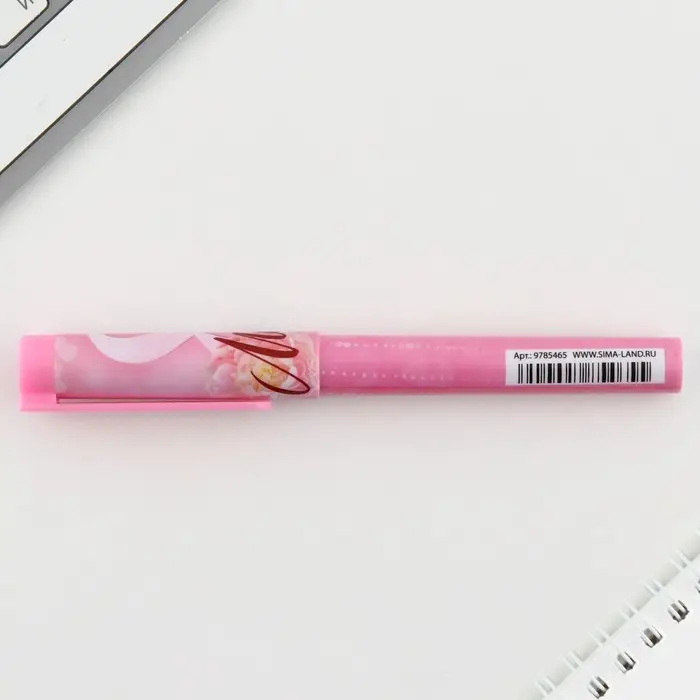 Ручка шариковая, синяя паста, 0.7 мм, с колпачком, пластик &laquo;8 Марта&raquo;